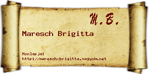 Maresch Brigitta névjegykártya